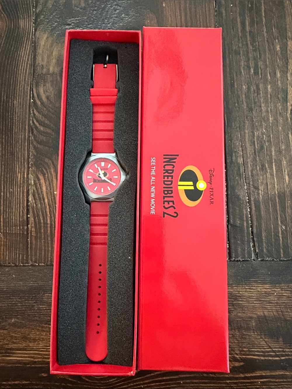 Disney Incredibles 2 Red Silicone Strap Watch